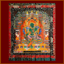 Load image into Gallery viewer, Green Tara Thangka Painting - Newari Style