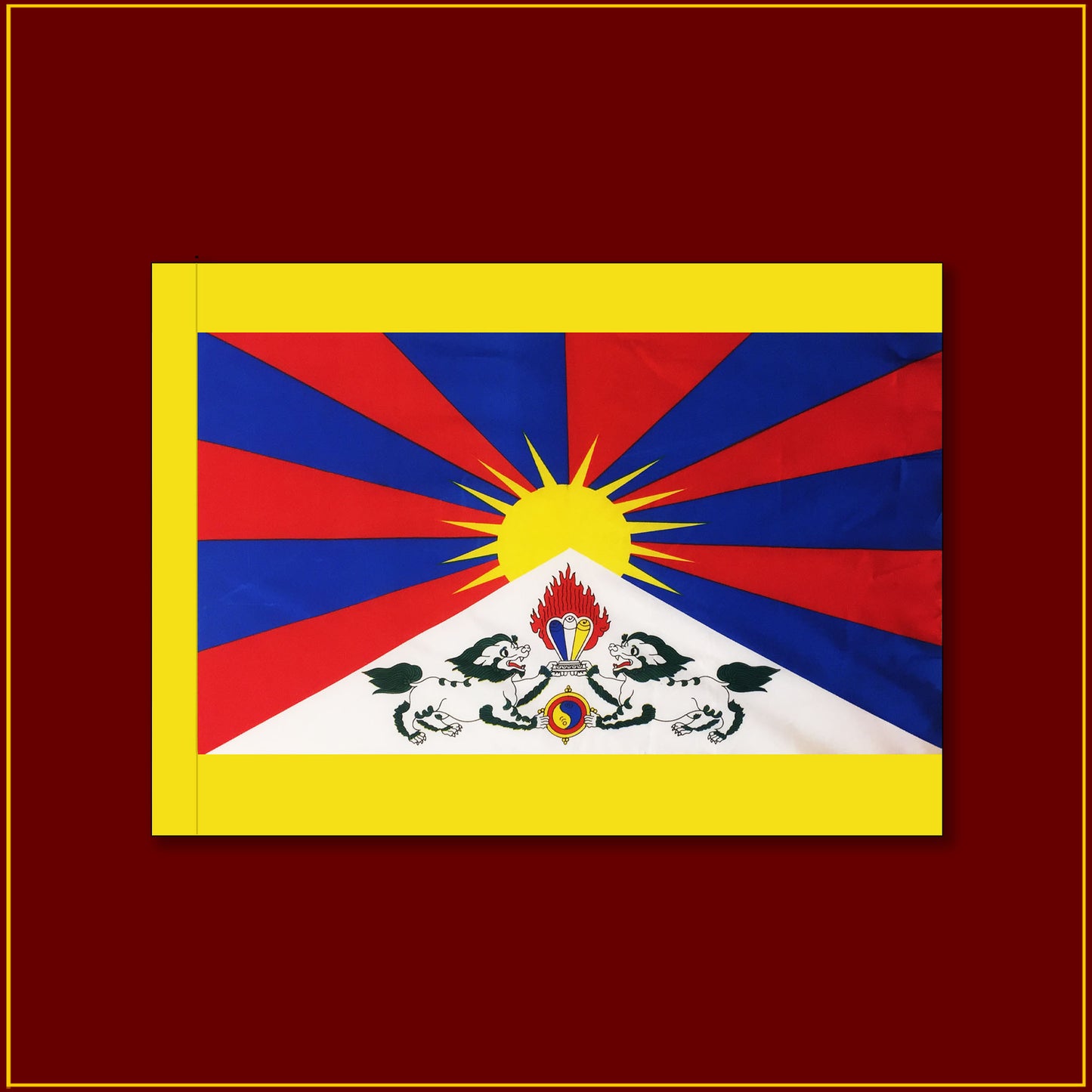 Tibetan National Flag - Small 27"X 16"